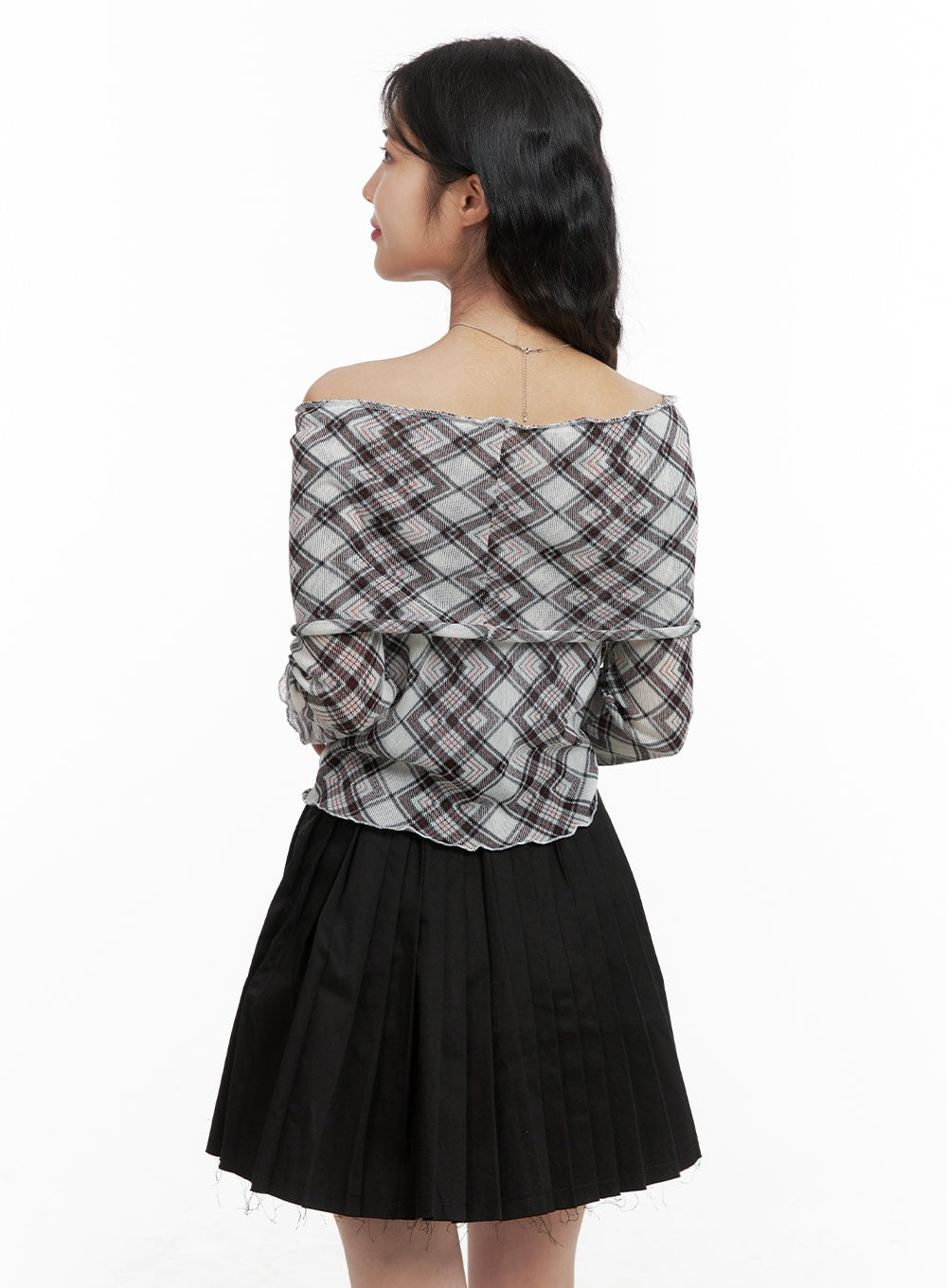 checked-off-shoulder-top-om422