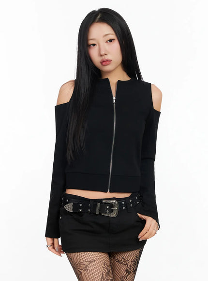 chic-shoulder-cut-out-zip-up-top-ia507