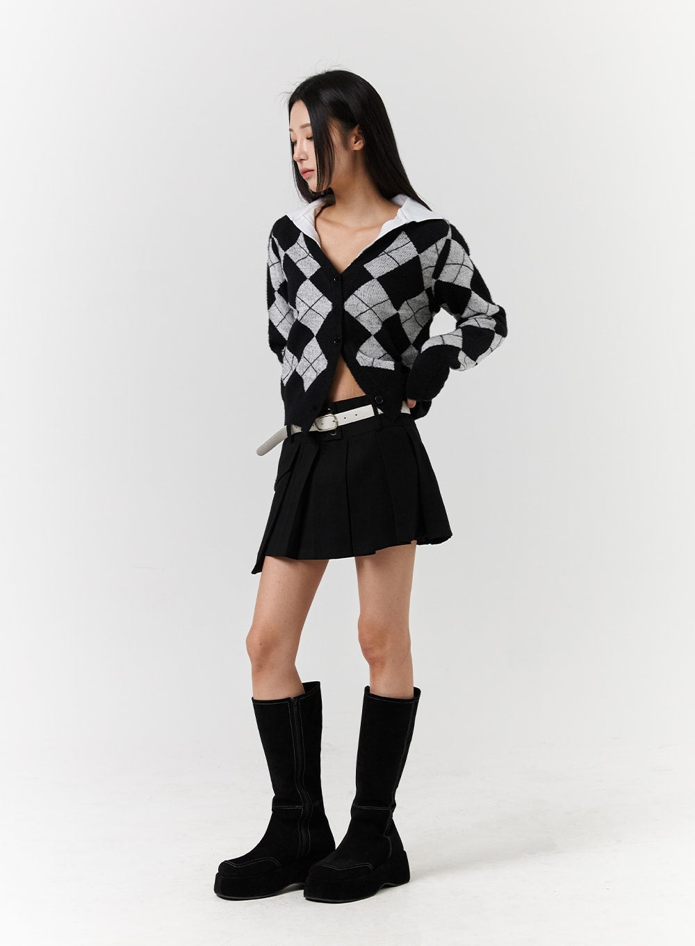 one-pocket-solid-mid-waist-pleated-mini-skirt-cd322