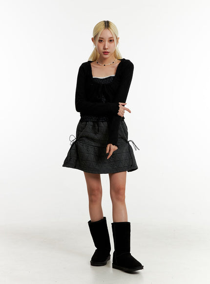 quilted-tie-mini-skirt-id315