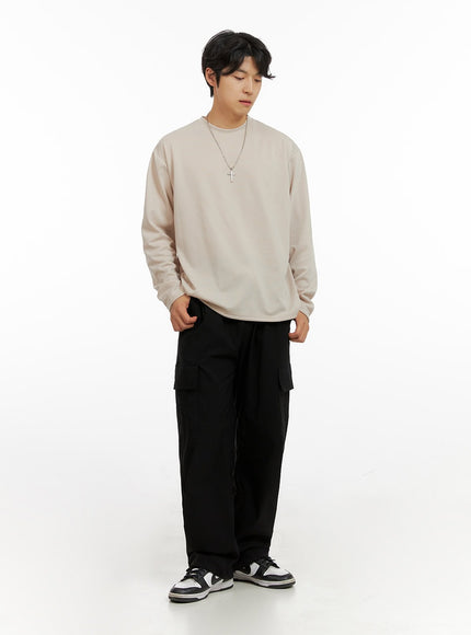 mens-loose-fit-cargo-pants-black-ig409