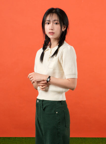 collar-short-sleeve-knit-sweater-of406