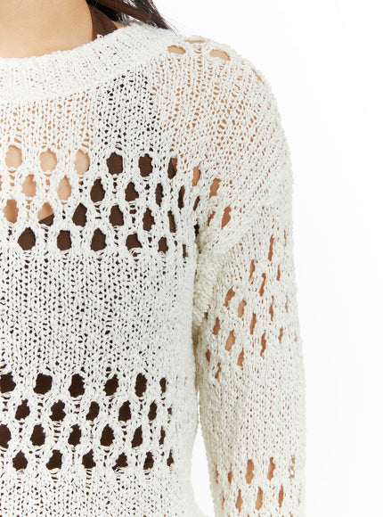 round-neck-hollow-out-knit-sweater-cm408