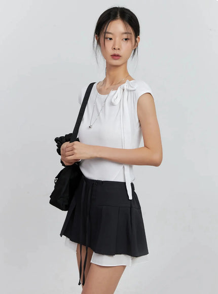 cap-sleeve-bow-tie-top-is516