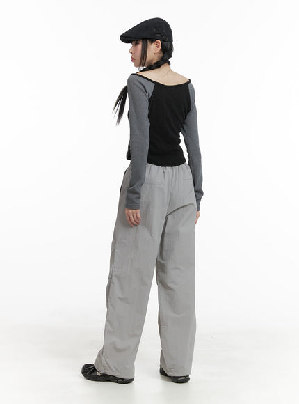 banding-waist-nylon-wide-trousers-om426