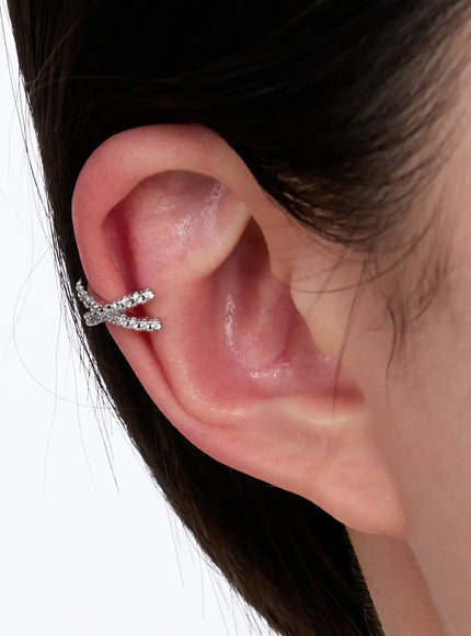 mamin-cross-earcuff-1pcs-iu527