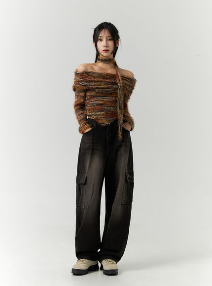 asymmetrical-off-shoulder-knit-sweater-with-scarf-cn320