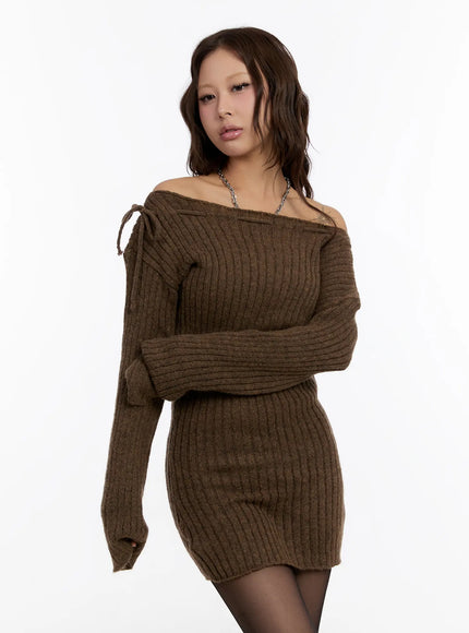 off-shoulder-ribbon-knit-mini-dress-cn527