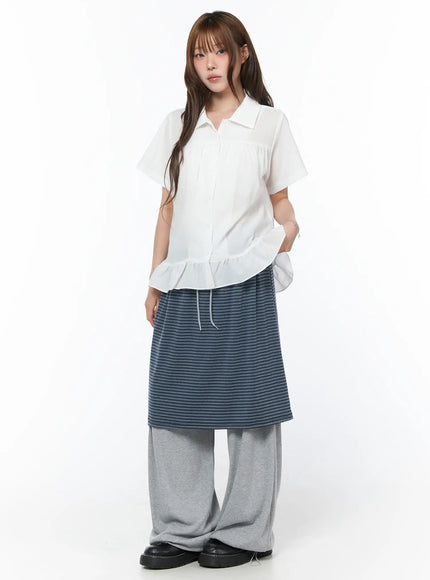 ruffle-hem-short-sleeve-shirt-cy529