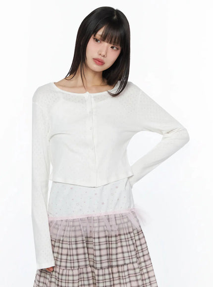 round-neck-eyelet-cropped-cardigan-iy526
