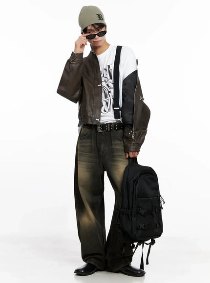 mens-faux-leather-toggle-buckle-jacket-io517