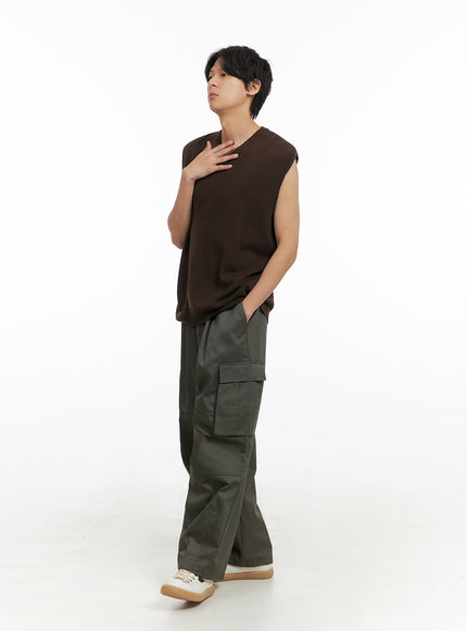 mens-wide-fit-cargo-pants-dark-green-iy402