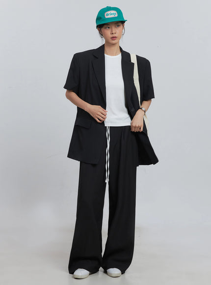 Layered Pintuck Wide-Leg Pants IU512 - Casual style | LEWKIN Layered Pintuck Wide-Leg Pants IU512 - Casual style | LEWKIN