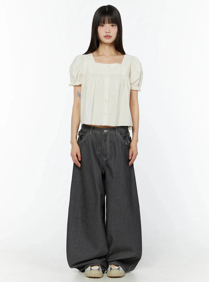 square-neck-puff-sleeve-blouse-iu518