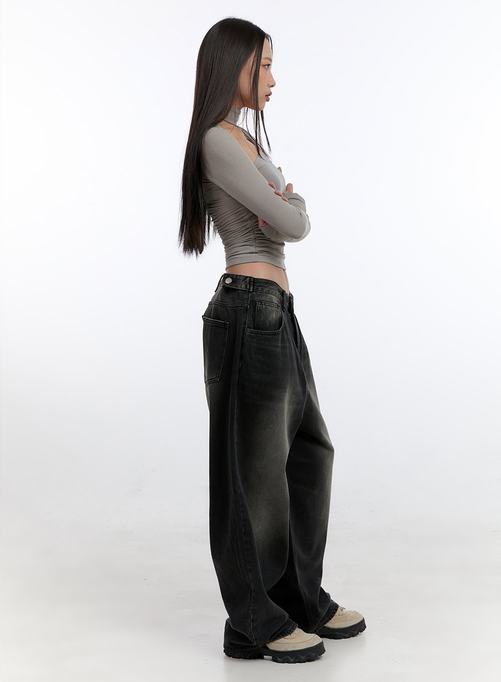 na.e Wide Loose Jeans_Black Mサイズ 通常丈 Wide Loose Jeans _Deep Blue | Na.e