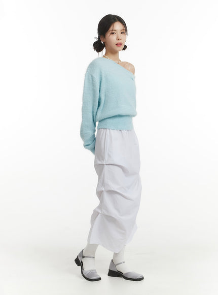 pintuck-nylon-maxi-skirt-of427