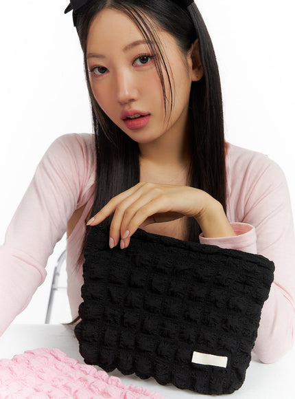 quilted-pouch-if421 / Black