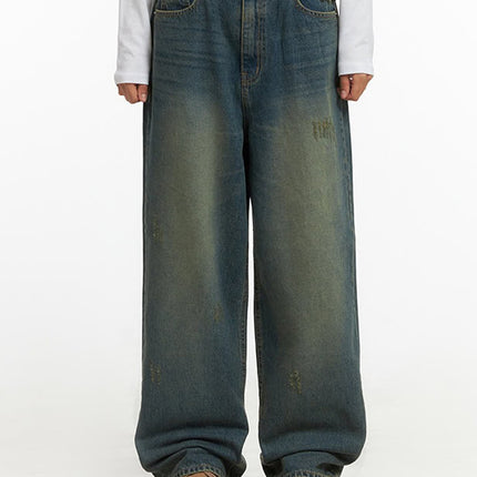 anya-wide-fit-denim-jeans-io409 / Blue