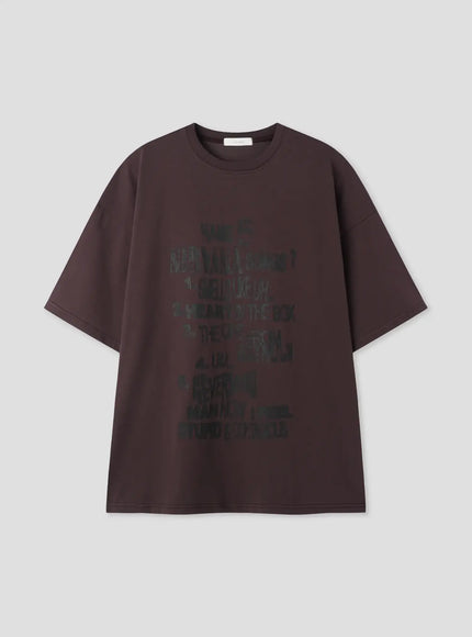 retro-nirvana-print-graphic-t-shirt-il516 / Brown