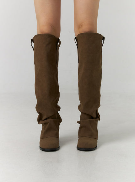 suede-gaiter-boots-cd308 / Brown