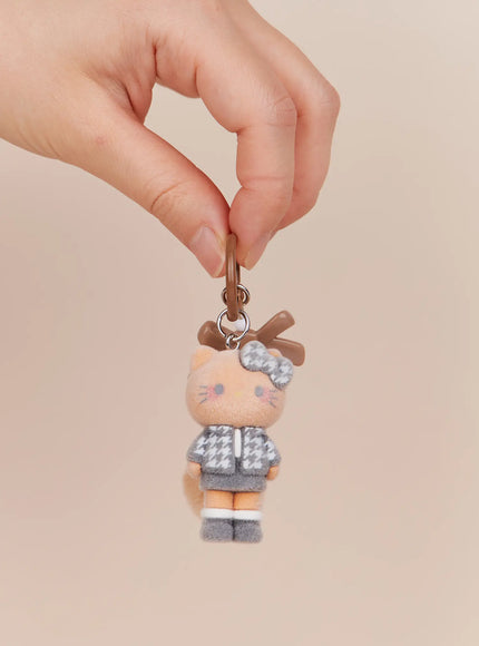 mini-cute-cat-keyring-im527 / Brown