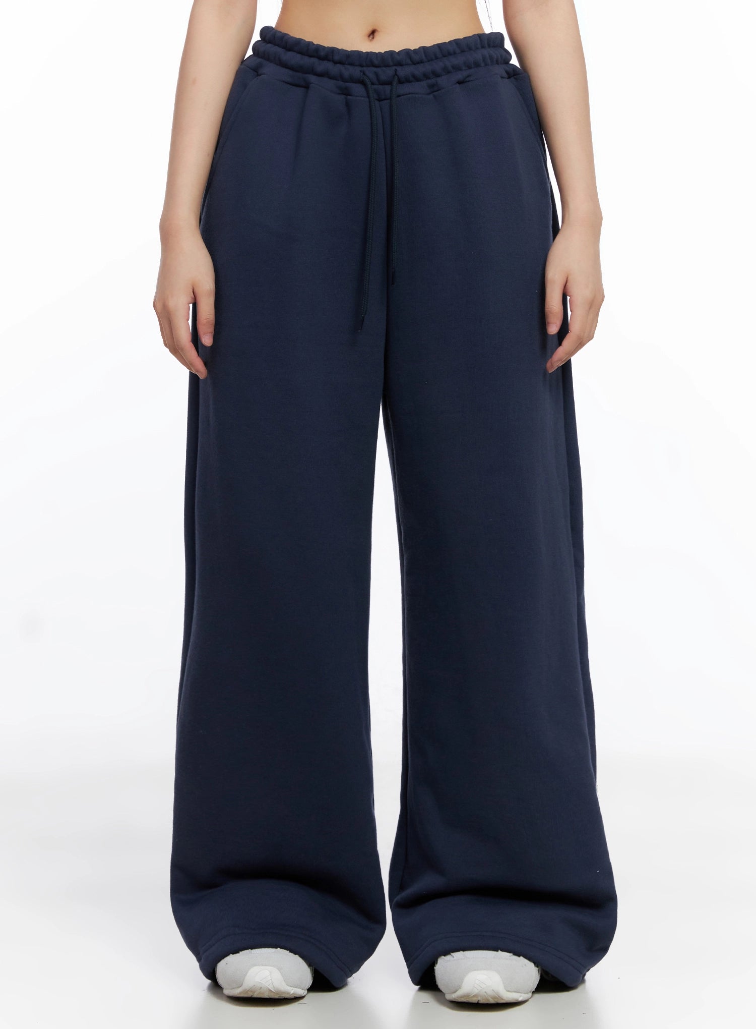graphic-wide-leg-sweatpants-is525 / Dark blue