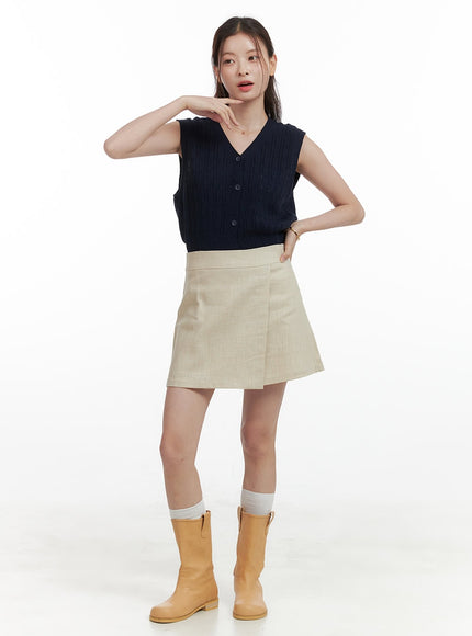 linen-mini-wrap-skirt-ol416