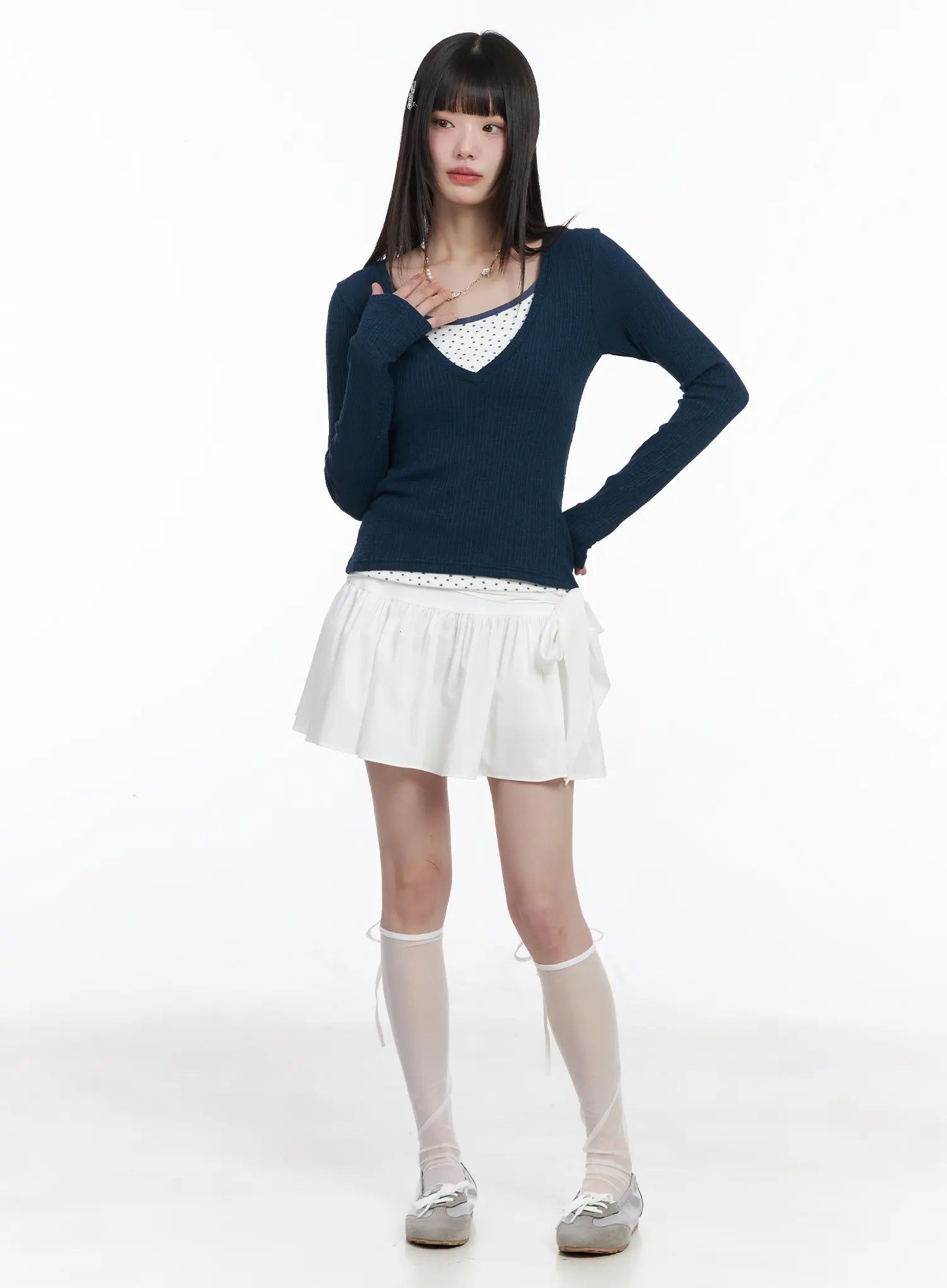 v-neck-ribbed-long-sleeve-top-cm524