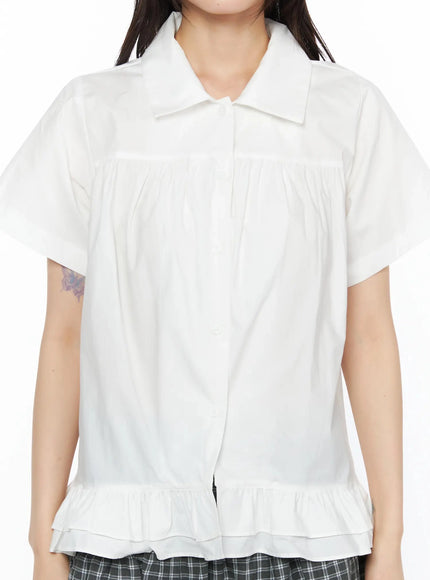 frill-flare-collar-blouse-iy525