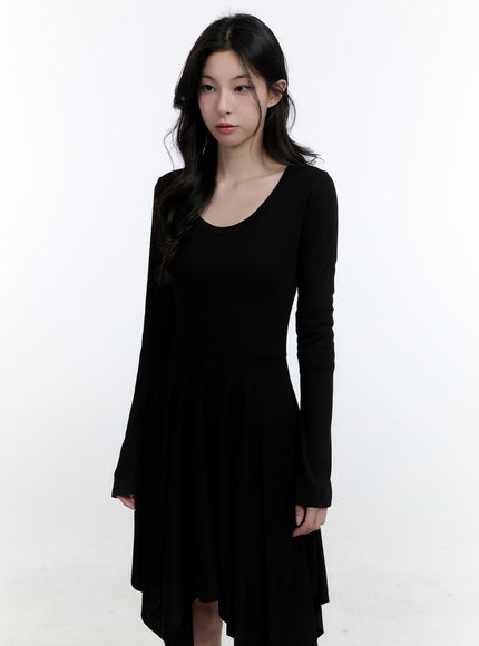 flared-asymmetric-long-sleeve-midi-dress-cj522