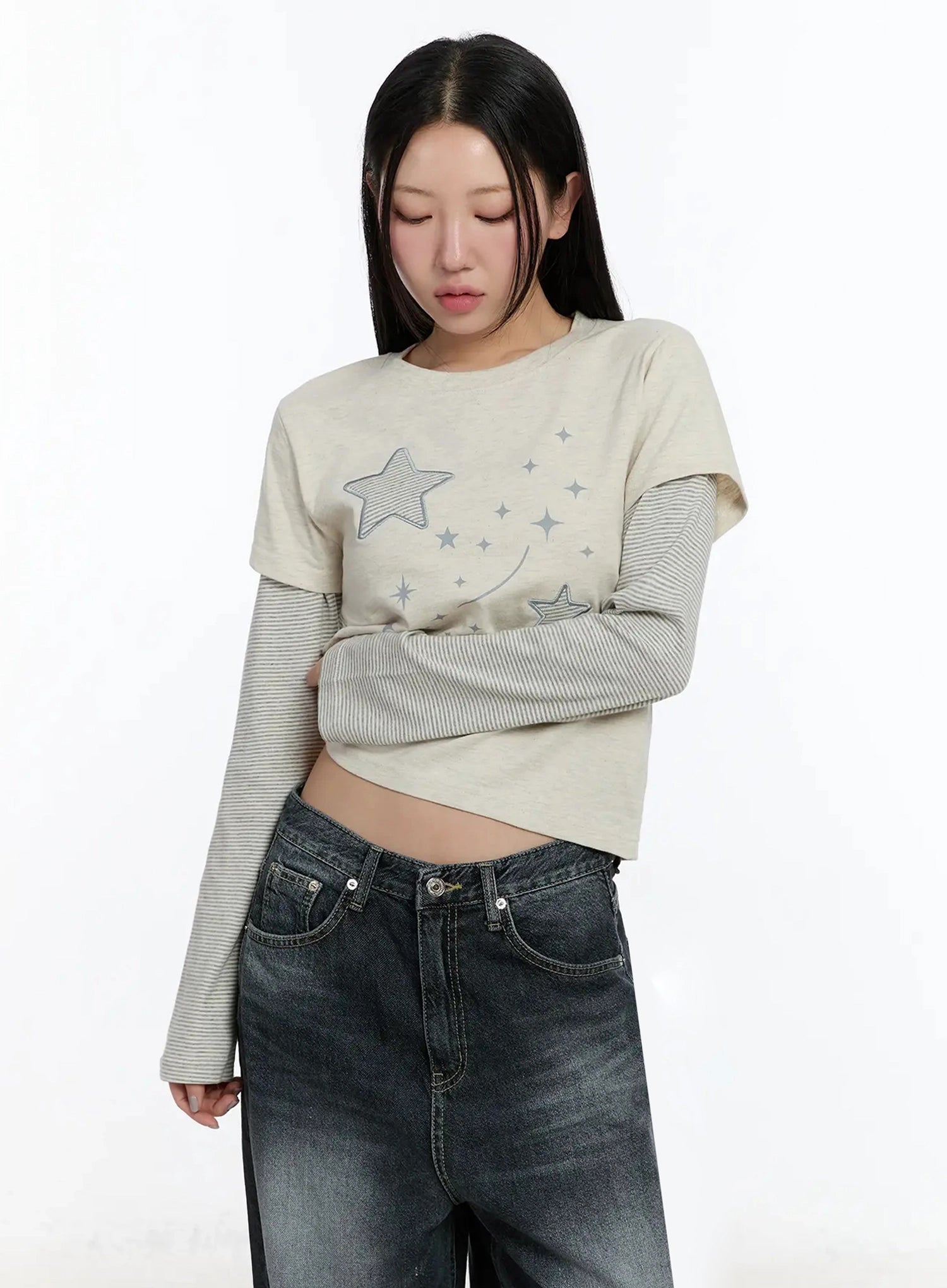 star-themed-layered-sleeve-top-im509