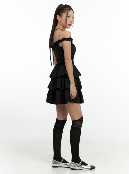 ruffle-buttoned-halterneck-mini-dress-cn416