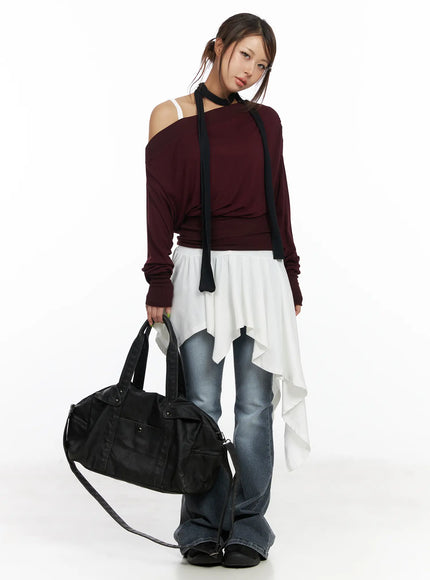 asymmetric-one-shoulder-long-sleeve-top-cf513