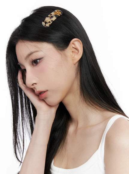 round-square-ribbon-hairpin-co503 / Beige