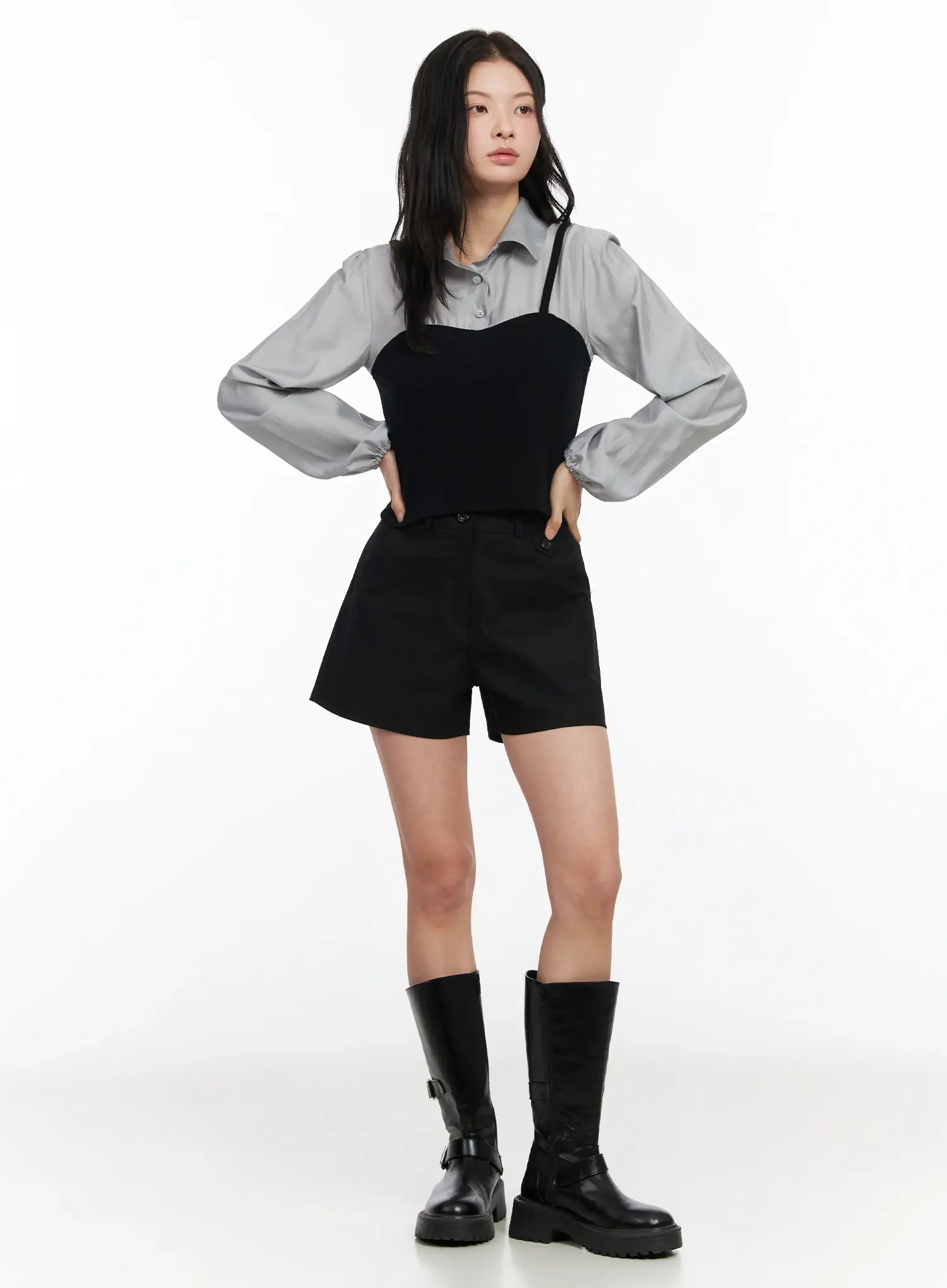 button-detail-cotton-shorts-im524