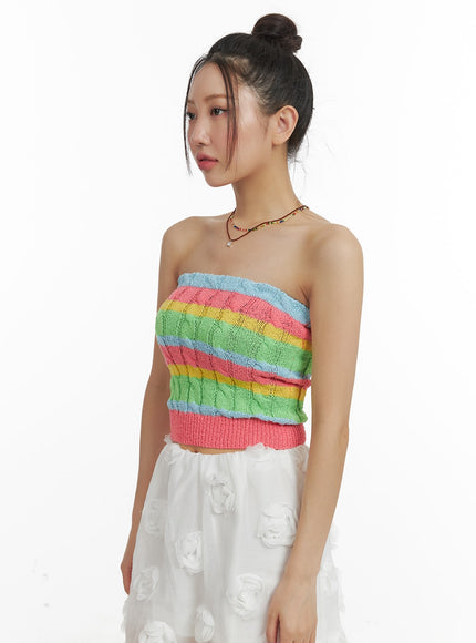 stripe-knit-tube-top-om428