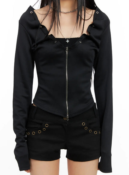 zip-up-long-sleeve-top-co529