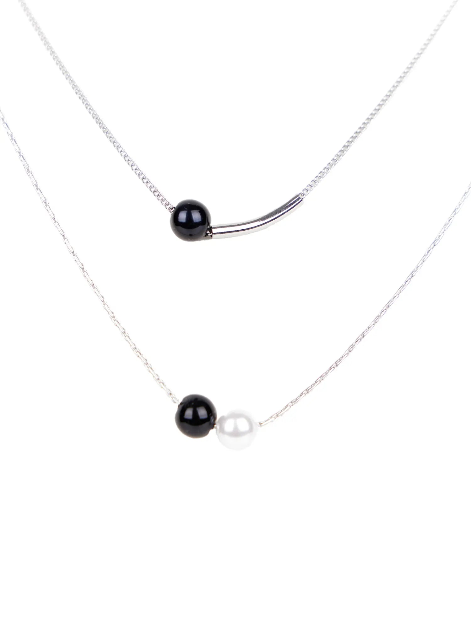 black-faux-pearl-layered-necklace-ca527