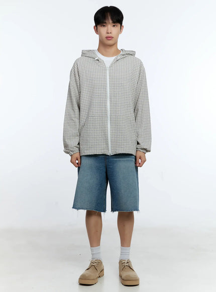 mens-checkered-windbreaker-jacket-ig515