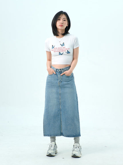 Butterfly Cropped Tee OY318