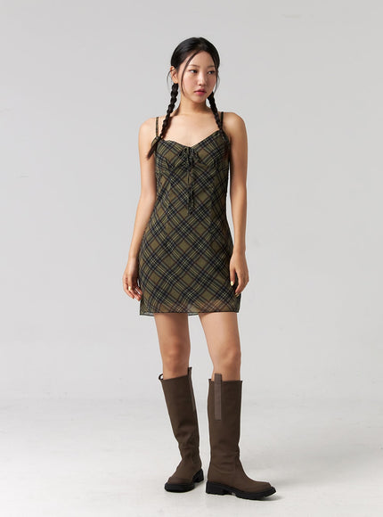 checkered-camisole-mini-dress-cg321