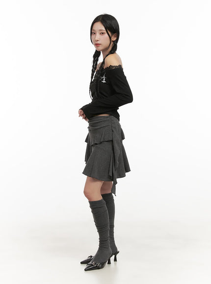 frill-shirring-mini-skirt-cd410