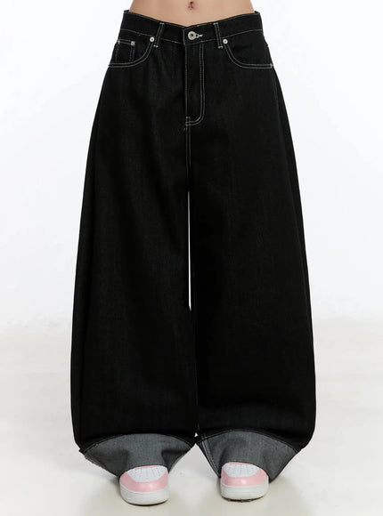 kacey-plaid-stitched-back-pocket-baggy-jeans-im513