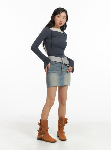 ripped-hem-denim-mini-skirt-cm421