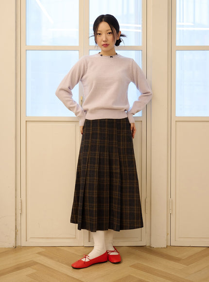 plaid-pleated-maxi-skirt-od327