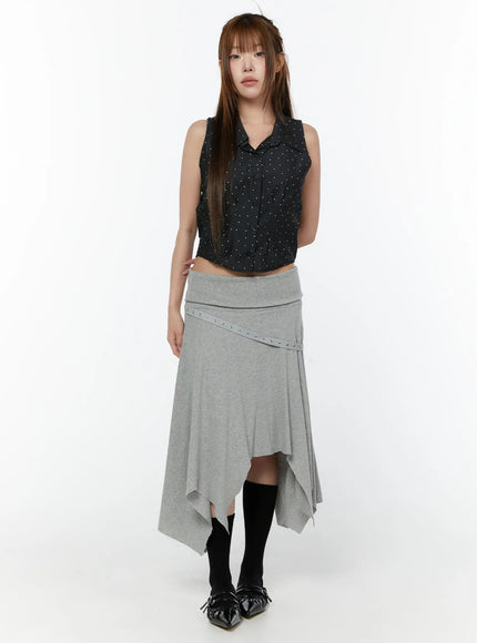 polka-dot-sleeveless-blouse-cy518