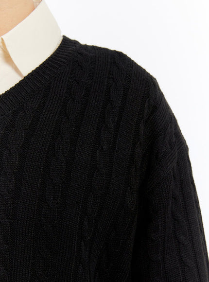 mens-cable-knit-v-neck-sweater-if528