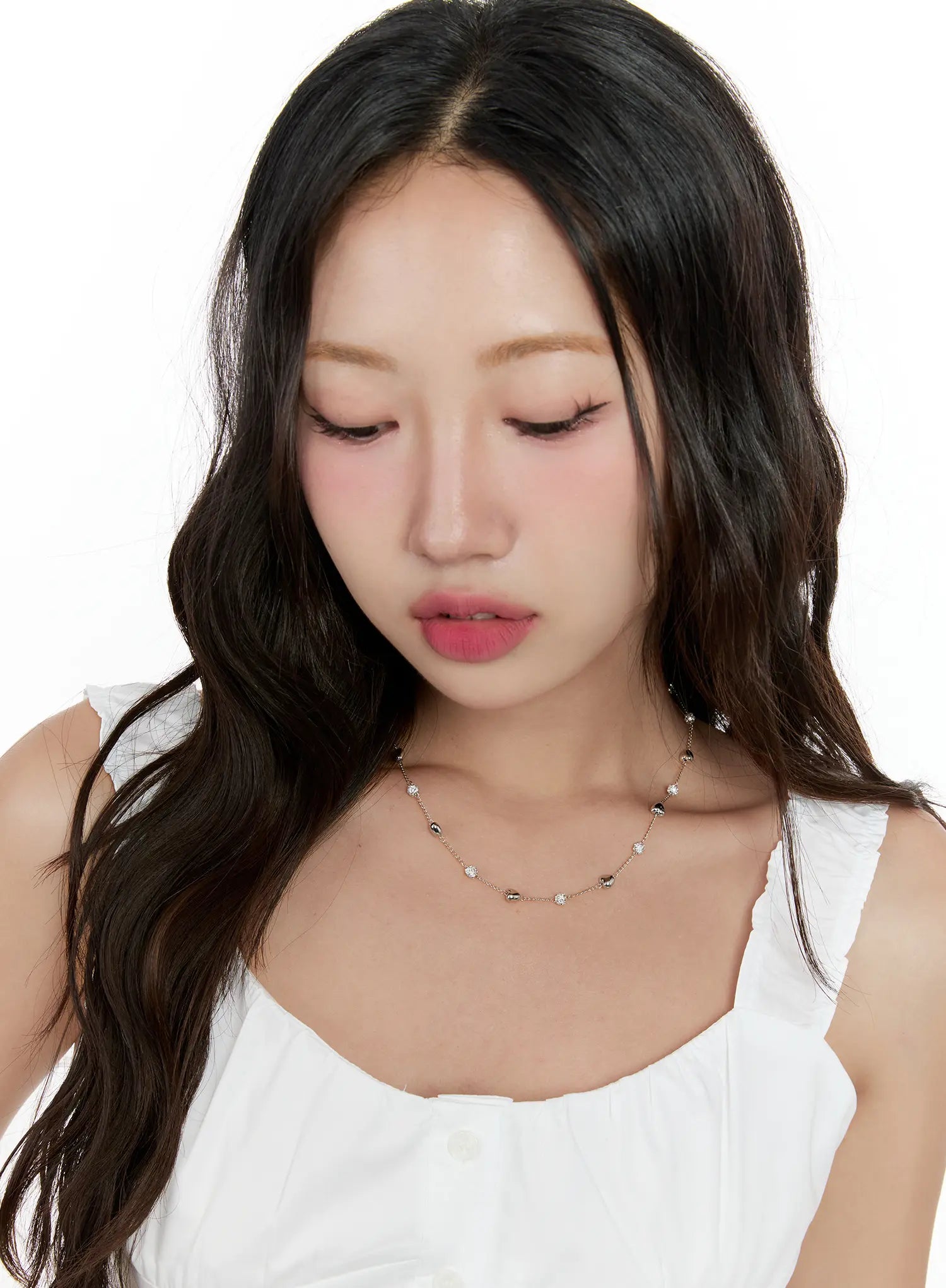 cubic-heart-chain-necklace-cg501