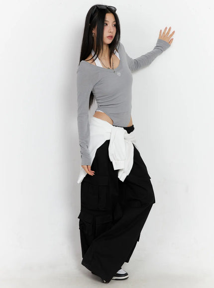 grey-long-sleeve-bodysuit-cc1109