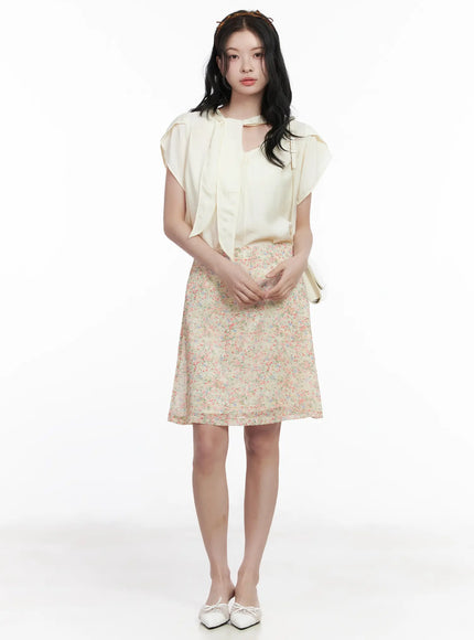 bow-tie-short-sleeve-blouse-ca509